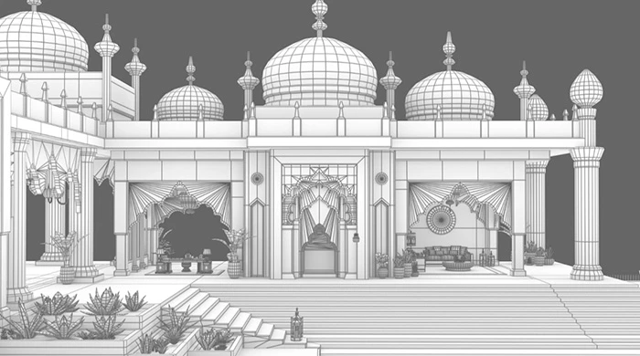 Indian inspired 3D environment